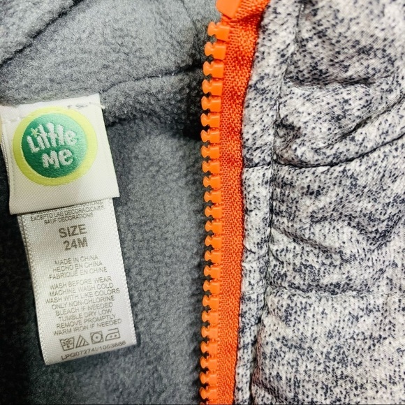 Little me girls 24M hooded puffer vest - Picture 2 of 2